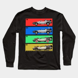 Delorean Through Time Long Sleeve T-Shirt